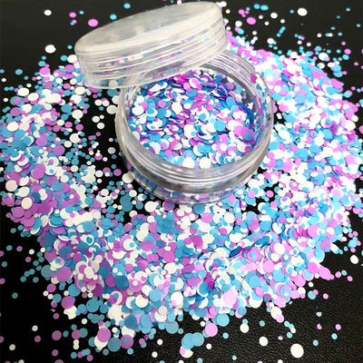Customs Glitter Option Loose Glitter in Polyester for Shaped Heart Star Moon Dot Chunky Mix