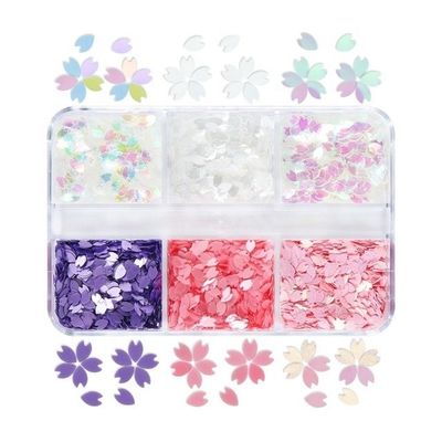 PET Decoration Bud Flower Glitter Shape for Nail Art and Other Decorative Flowers