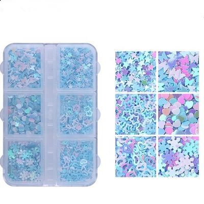 Add Sparkle to Your Decoration Parties with 6 Box Set of PVC Sequins Star Heart Moon Number and Elephant Shapes 3mm Size