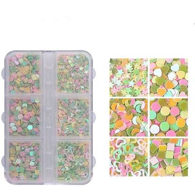 Add Sparkle to Your Decoration Parties with 6 Box Set of PVC Sequins Star Heart Moon Number and Elephant Shapes 3mm Size