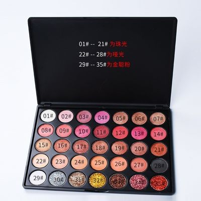 OEM/ODM Yes We Provide OEM Highly Pigmented Vibrant Color Eyeshadow Palette with 35 Colors
