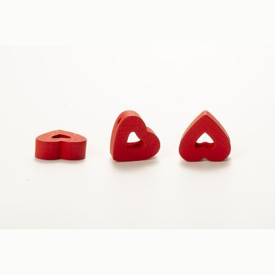 Europe Regional Feature Valentine Wooden Beads Open Heart Bohemian Vintage Wooden Bead Bracelet for DIY Women Girl Beads
