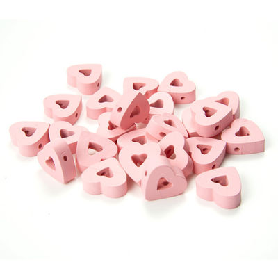 Europe Regional Feature Valentine Wooden Beads Open Heart Bohemian Vintage Wooden Bead Bracelet for DIY Women Girl Beads