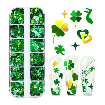 Thousand Choices Offered Box Irish Festival Collection Sequins St. Patrick's Day Sequins Clover Green Sequins for Nails Accesories