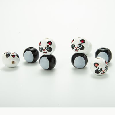 0.5-3CM Bead Size Animal Wood Beads Panda and Fox Loose Beads From Beads Ideal for Crafts Clothingand DIY Projects