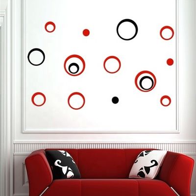 Echo-friendly and Kraft Sticker 3D Acrylic Three-dimensional Mirror Wall Stickers for Circular Home Decoration in Design