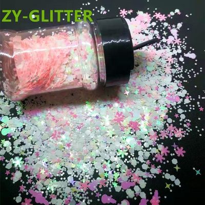 Create a Winter Wonderland with Our Christmas Snow Shaped Glitter in Bulk Bulk Materials Mix Shape Glitter Powder