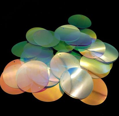 PET RPET Single Hole Holographic Sequin Sequins Decor Glitter Lightweight Flat Walking Shoes White Colour Shoes Nail Shoes