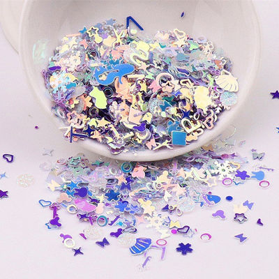 Fashionable Scissors Shell Key Hollow Four Corners Glitter Shaped Mixes Nail Art Nail Polish Nail Gel Decoration for Dog