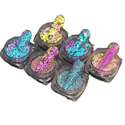 Professional Beauty Salon False Nail Tips with High Temperature Resistance 180-200°C Reflective Glitter Art
