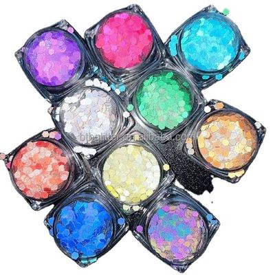 Professional Beauty Salon False Nail Tips with High Temperature Resistance 180-200°C Reflective Glitter Art