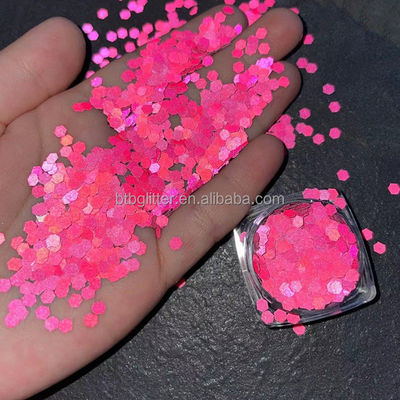 Professional Beauty Salon False Nail Tips with High Temperature Resistance 180-200°C Reflective Glitter Art