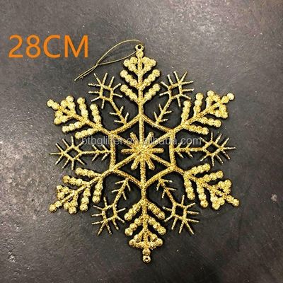 28CM 35CM Christmas Snowflakes Ornaments Shaped Glitter Hanging Decorations for Outdoor and Holiday Eco Friendly Decoration