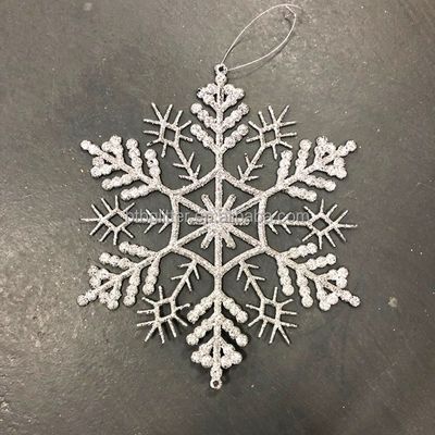 28CM 35CM Christmas Snowflakes Ornaments Shaped Glitter Hanging Decorations for Outdoor and Holiday Eco Friendly Decoration