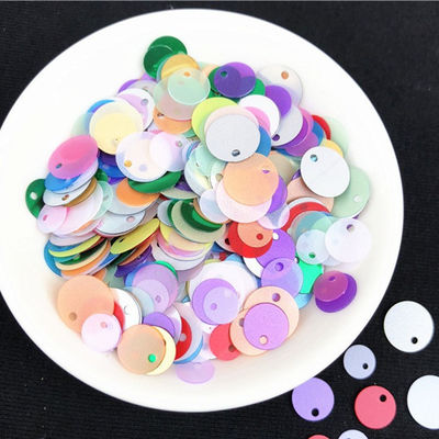 365 Colors 6mm 8mm 10mm MixesTop Hole Round Flat Loose Sequins for DIY Craft