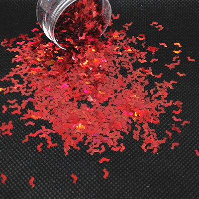 Excellent Nail Art Effect Bugbat Shapes Holographic Halloween Glitter Bat Shape Bats Perfect for Halloween Nail Art Looks