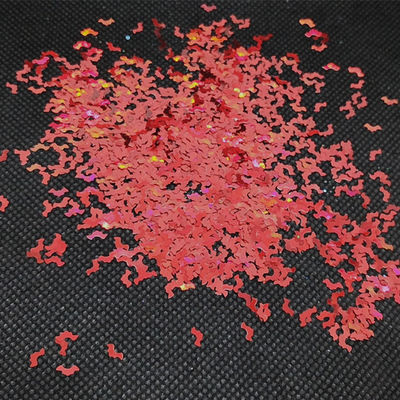 Excellent Nail Art Effect Bugbat Shapes Holographic Halloween Glitter Bat Shape Bats Perfect for Halloween Nail Art Looks