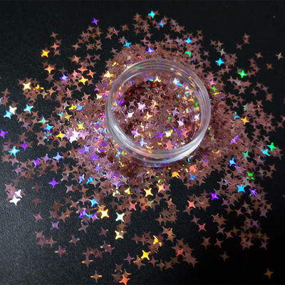 Holiday Holographic Glitter Cross Star Shapes Polyester for School Valentine's Day Diwali Father's Day Thanksgiving