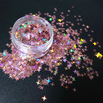 Holiday Holographic Glitter Cross Star Shapes Polyester for School Valentine's Day Diwali Father's Day Thanksgiving