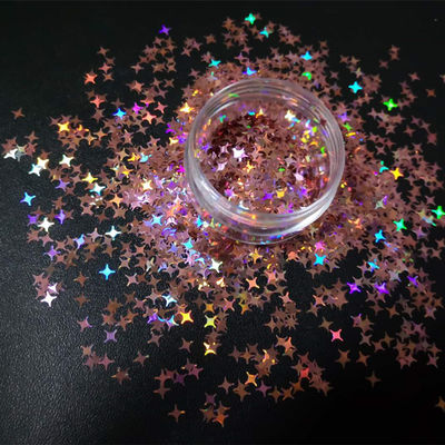Holiday Holographic Glitter Cross Star Shapes Polyester for School Valentine's Day Diwali Father's Day Thanksgiving