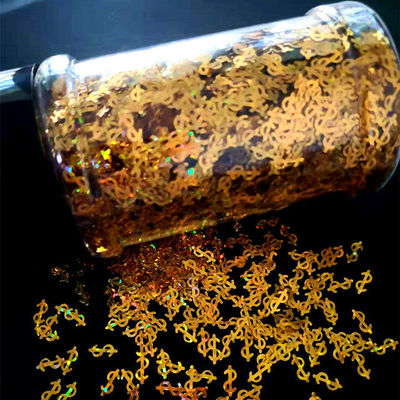 10mm Money Glitter Shape Dollar Sign Shape Glitter with Currency Shape Glitter and Money Glitter Shape