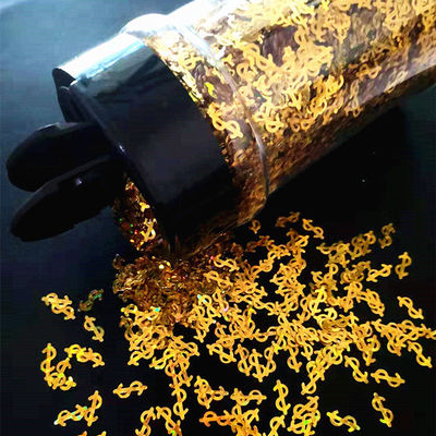 10mm Money Glitter Shape Dollar Sign Shape Glitter with Currency Shape Glitter and Money Glitter Shape