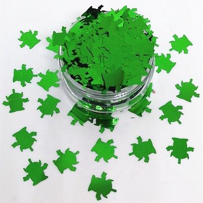 10mm Plastic Snow Tree Star Powder Christmas Decor Green Aliens Saucer Man Glitter DIY Decorations with Metal Paper Bag