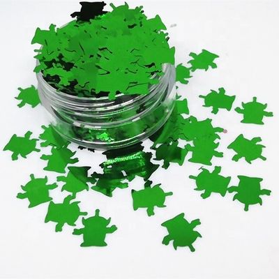 10mm Plastic Snow Tree Star Powder Christmas Decor Green Aliens Saucer Man Glitter DIY Decorations with Metal Paper Bag