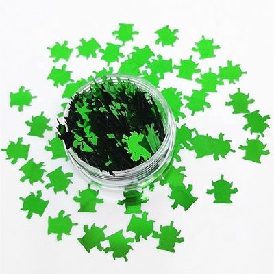 10mm Plastic Snow Tree Star Powder Christmas Decor Green Aliens Saucer Man Glitter DIY Decorations with Metal Paper Bag