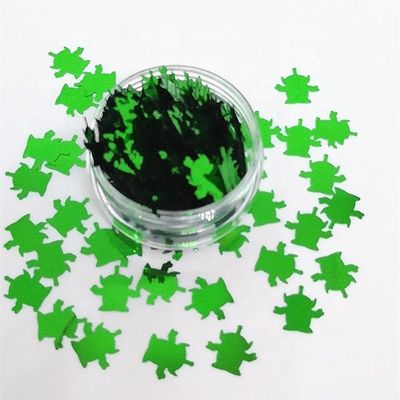10mm Plastic Snow Tree Star Powder Christmas Decor Green Aliens Saucer Man Glitter DIY Decorations with Metal Paper Bag