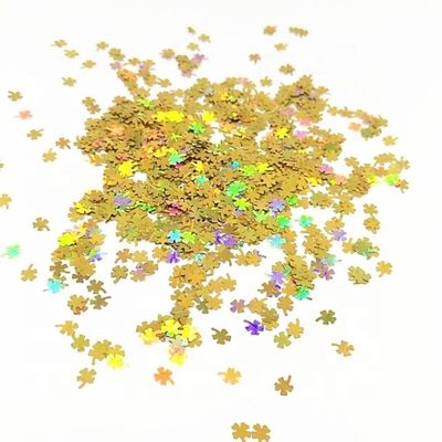 Other Holiday Supplies Spring Glitter Clover Shaped Earrings Polyester Silk Material Artificial Style PET Box Packaging