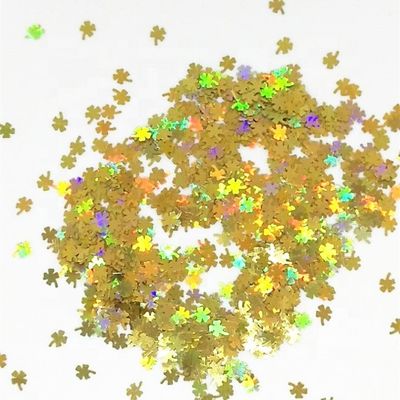 Other Holiday Supplies Spring Glitter Clover Shaped Earrings Polyester Silk Material Artificial Style PET Box Packaging