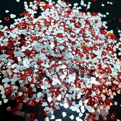 Solvent Resistant Valentines Day Loose Glitter Polyester Chunky Glitter Bulk for Nail Art