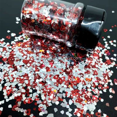 Solvent Resistant Valentines Day Loose Glitter Polyester Chunky Glitter Bulk for Nail Art