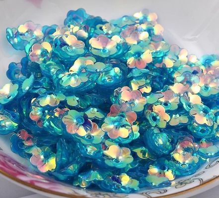 Flower Style Aurora Color Plum Sequins Loose 8mm Transparent 12mm PET Accessories for Sewing Shoes 365 Colors Included