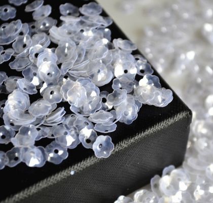 Flower Style Aurora Color Plum Sequins Loose 8mm Transparent 12mm PET Accessories for Sewing Shoes 365 Colors Included