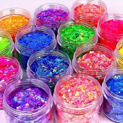 Glittering Bling Open Circle Shaped Cosmetic Glitter for Nails Face Body Makeup Occasion Wedding Party Home Decoration