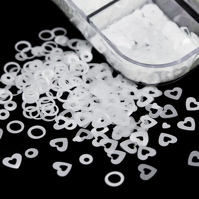 Custom Glitter Heart-Shaped White Lucency Nail Art Glitter Using Ritual Winter Garnet Saltstone A Must-Have for Earth Day