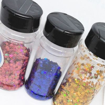 1oz 2oz 3oz 5oz Glitter Containers with Black Lid Sifter and Open Cap Print Method 1 color Shakers