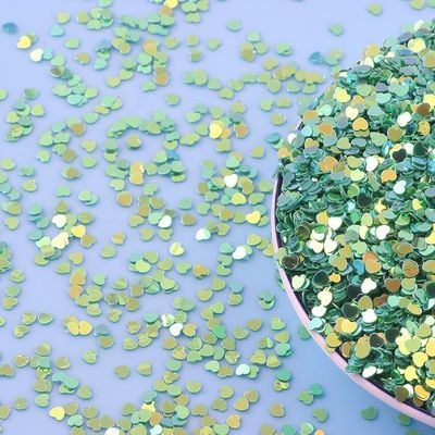 Thousand Choices Offered Sequins 3mm Peach Heart Shape Mixed Glitter PVC Material for Artware