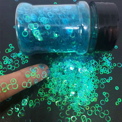 Beautify Glitter Sparkling Glitter Sky Blue Glittering Bling Open Circle Shaped in Customized Colors Avaliable