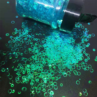 Beautify Glitter Sparkling Glitter Sky Blue Glittering Bling Open Circle Shaped in Customized Colors Avaliable