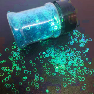 Beautify Glitter Sparkling Glitter Sky Blue Glittering Bling Open Circle Shaped in Customized Colors Avaliable