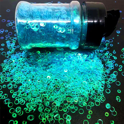 Beautify Glitter Sparkling Glitter Sky Blue Glittering Bling Open Circle Shaped in Customized Colors Avaliable