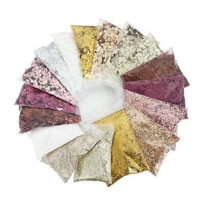 DIY Bagged Nail Astringent Glitter Flax Drop Glue Fill Flash Sheet Chunky Mixes Gold Glitter with Materials and OEM/ODM