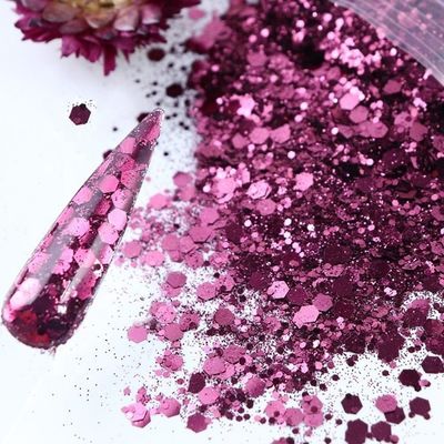 DIY Bagged Nail Astringent Glitter Flax Drop Glue Fill Flash Sheet Chunky Mixes Gold Glitter with Materials and OEM/ODM