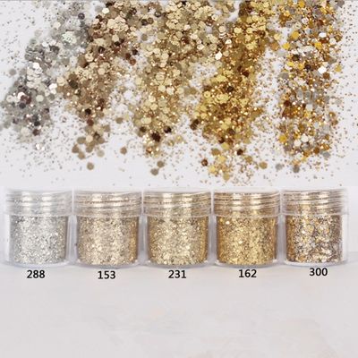365 Colors Chunky Glitter for Nail and Body Excellent Nail Art Effect Biodegradable Glitter Powder