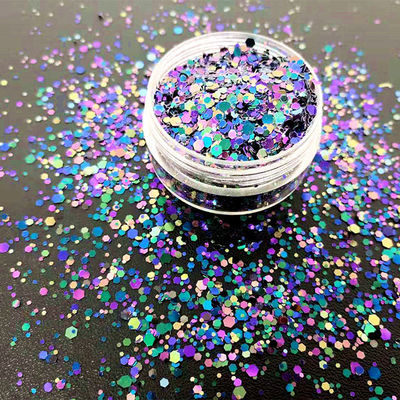 Excellent Nail Art Effect in Chunky Polyester Shifting Glitter for Mixed Chameleon Glitter