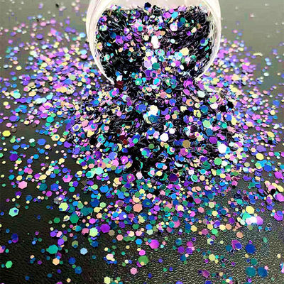 Excellent Nail Art Effect in Chunky Polyester Shifting Glitter for Mixed Chameleon Glitter