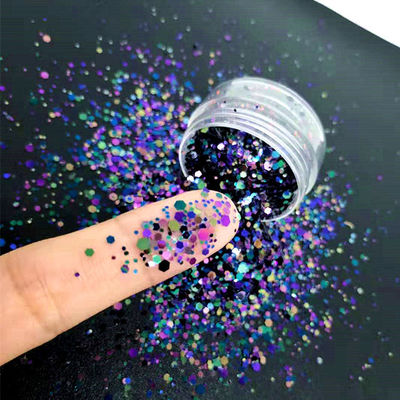 Excellent Nail Art Effect in Chunky Polyester Shifting Glitter for Mixed Chameleon Glitter